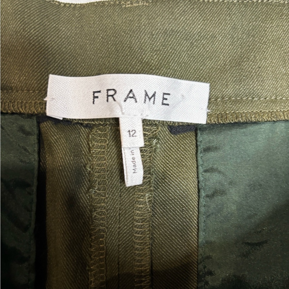 FRAME Linen Blend Shorts SZ 12 - Picture 5 of 6